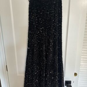 Black Sequin Maxi Dress
